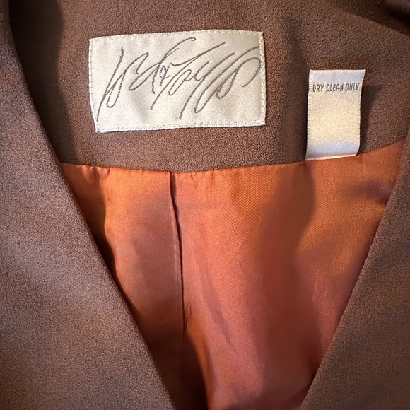*LORD & TAYLOR* Brown Button Blazer Suit Jacket Size 8 - Picture 6 of 8